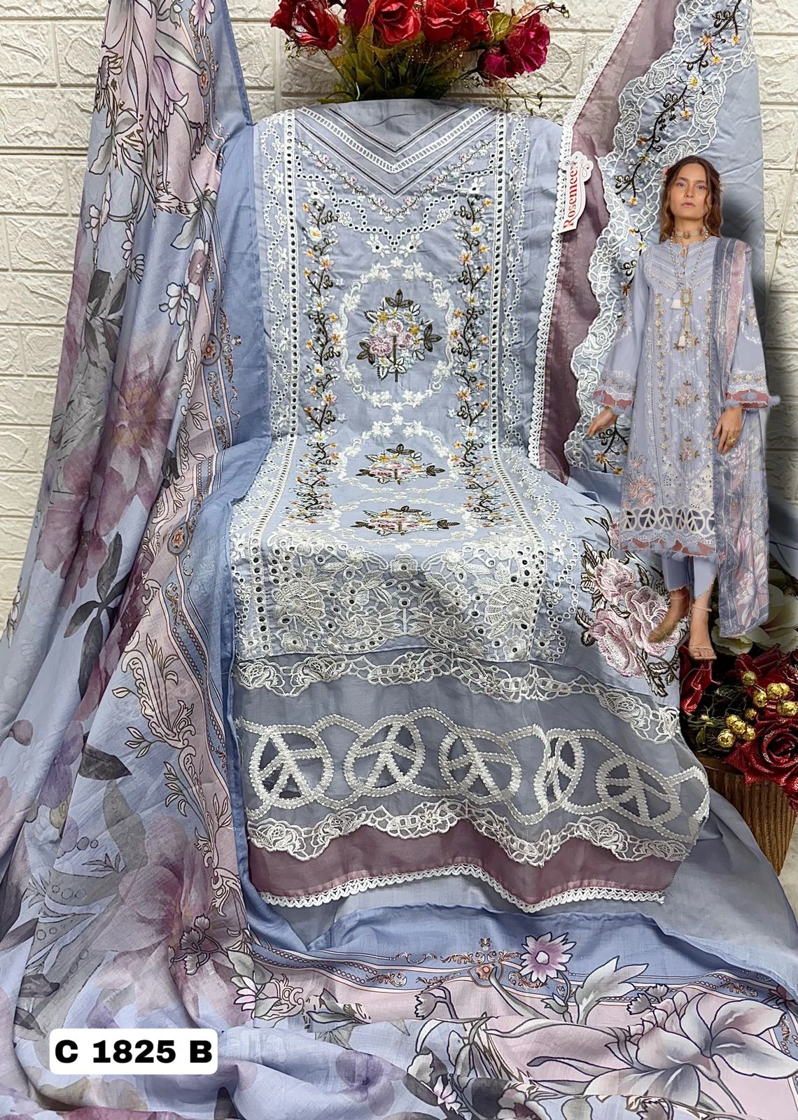 Fepic C 1825 Abc Pure Cotton Wholesale Pakistani Salwar Suit Catalog — Wholesale Pakistani Suits, MPA wholesale from Surat — Photo 2